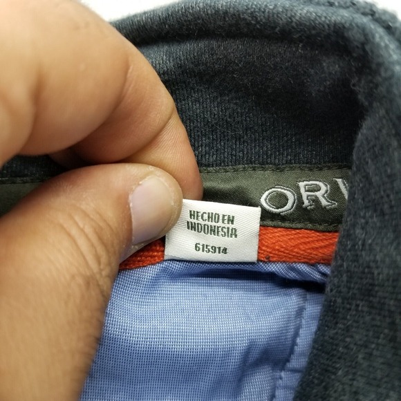 Orvis Sweater Mens 2XL Gray Long Sleeve Pullover Mock Neck Zip Casual - Picture 10 of 13